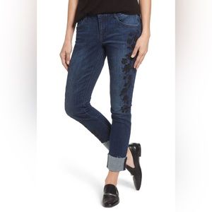 NWT Wit & Wisdom Embroidered Crop Jeans